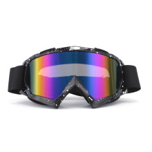 Vintersportsbriller med udskiftelig linse, passer over briller. Snebriller med bredt udsyn og justerbar elastisk rem, letvægts antidugdesign.