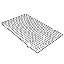 16x10 Inch Cooling Rack For Baking And Grilling, Metal Wire Mesh, BBQ Grill Grid, Outdoor Use, Black