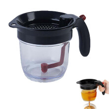 Fat Separator Bottom Release 4 Cup Gravy Separator For Cooking With Oil Strainer White Kitchen Gadgets