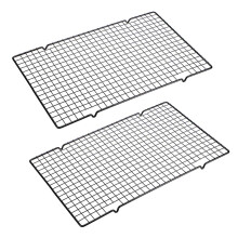Baking Cooling Rack Set of 2, 10 x 16 Inch, NonStick HeavyDuty Wire OvenSafe Rack for Roasting and Baking