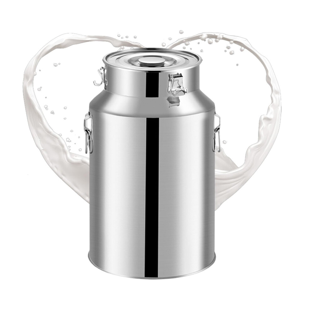Milk Can Stainless Steel 7L Milk Bucket With Lid And Handles For Milk Storage And Transportation, Wine Pail 9119770144393