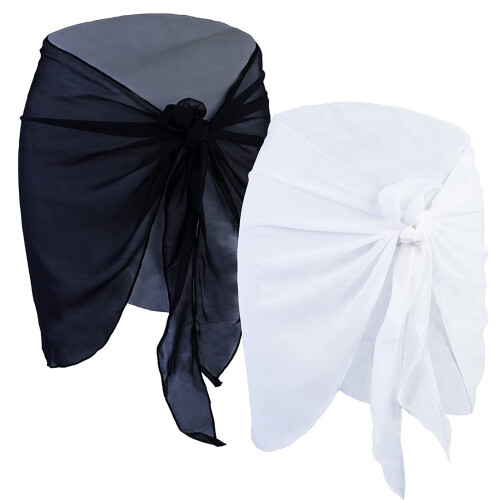 2Pcs Strand Sarongs Sonnencreme Chiffon Weichen