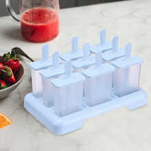 Ice Cream Mould Silicone Popsicle Mould DIY Ice Lolly Mould Blue Food Grade PP Material