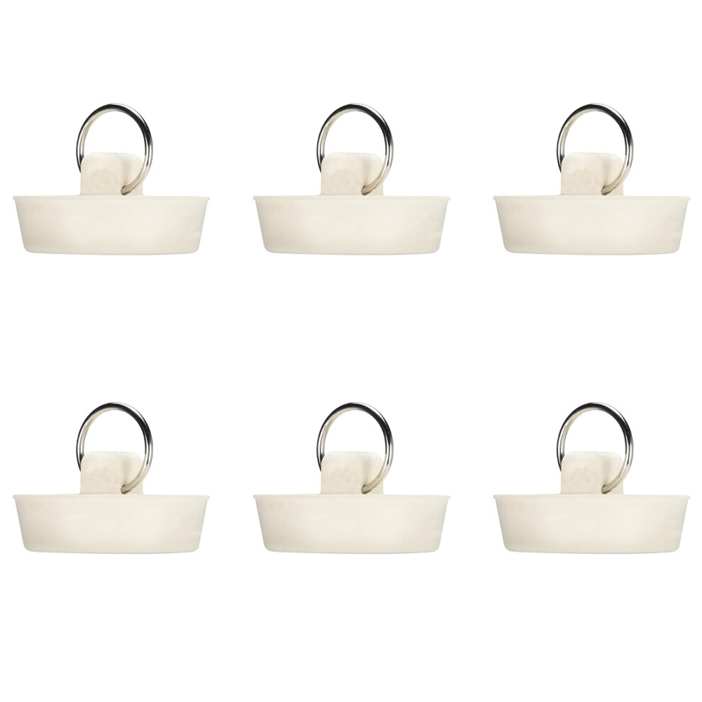 Rubber Seal Plugs Covers White 6Pack Hanging Drain Stopper For Balcony & Kitchen Sinks Fits 38.542Mm 11/2 Inch Holes 9001264298142
