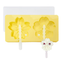 Ice Cream Molds Flower Shape, Corn Shape, Carrot Shape, Cherry Blossoms Chocolate Ice Mold Yellow Color