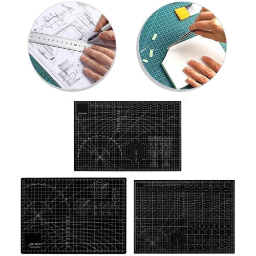 Double Sided Cutting Mat A4 Green With Clear Scale Markings For Accurate Cuts 1