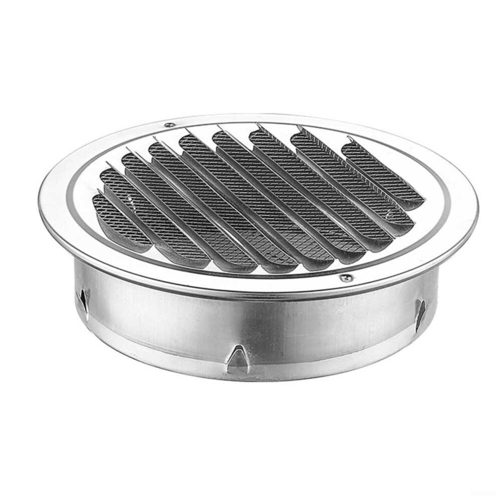 Round Air Vent Grille For Outdoor Wall Rustproof Stainless Steel Easy Installation 120Mm 9001264297428