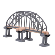 1 Piece for Children's Toy Nursery Decoration Educational Toy Train Domino Train Children's Railway Accessories Educational Wooden Grey