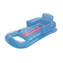 Inflatable Pool Float Water Hammock Pool Lounger with Drink Holder, Headrest Backrest Air Mattress Bed