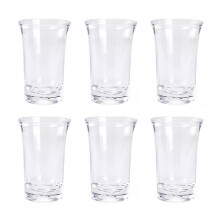 Gesundes Material, bleifrei, glatte Oberfläche für mehr Komfort, 6-teiliges Set aus farbenfrohen, transparenten Acryl-Schnapsgläsern für Whisky,