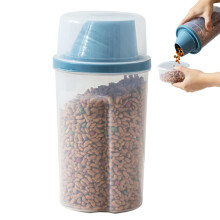 Pet Food Storage Container Cats Snack Organizer Transparent Large Waterproof Blue For Home