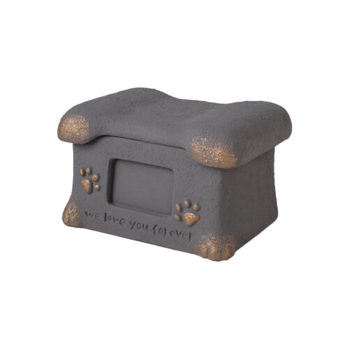 Bone Shaped Pet Urn Box Gray Small Size S Large Capacity Keepsake Organizer Memorial Container