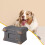 Bone Shaped Pet Urn Box Gray Small Size S Large Capacity Keepsake Organizer Memorial Container 2