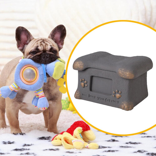 Bone Shaped Pet Urn Box Gray Small Size S Large Capacity Keepsake Organizer Memorial Container 2