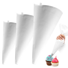 Icing Bags 3Size Set Reusable Cotton Cloth Pastry Bags TearResistant for Cookies Cupcakes Cake Decoration