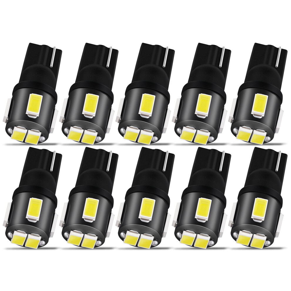 T10 Led Bulbs 12V 6Smd 5630 Super Bright Car Interior Dome Map License Plate Lights 10Pcs White 9001264300647