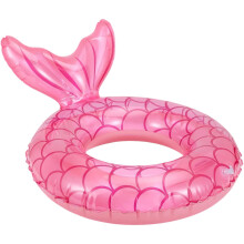 Mermaid Swimming Ring, Toddler Swimming Aid, Inflatable Swimming Aid for Toddlers, Children, Paddling Pool, Water Toy, Summer Pink