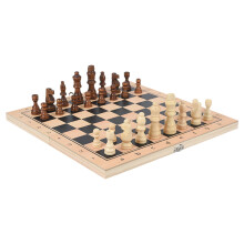 3in1 Chess Board Game with Chess, Checkers Universal Table Design Interactive Strategy Game for Kids, Adults, Beginners Family Entertainment