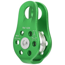 Polea de escalada con rodamientos de acero inoxidable, aleación de aluminio aeronáutico, carga máxima de aproximadamente 2000 kg, diseño ligero y