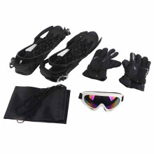 Mini patins à neige, boucle de verrouillage métallique réglable, taille universelle, patins courts en tissu Oxford résistant, adaptés à