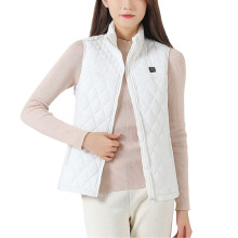 Chaleco térmico ligero para mujer, material ecológico, impermeable, portátil, acolchado, con alimentación USB, control de temperatura de tres