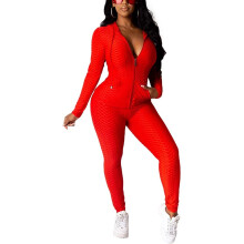 Women's Two Piece Tracksuit Set, Long Sleeve Hoodie and Skinny Long Pants Sweat Suit with Full Zipper, Elastic Bodycon Jogging Outfit Featuring 4-Way