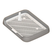 Pee Pad Holder, Mesh Grids, Flat Potty Tray, Pee Pad for Dogs, Dog Potty Tray, Easy Cleaning Pet Potty Supplies (Grey)