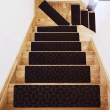 Stair Mats For Wooden Stairs AntiSlip SelfAdhesive Felt Mats For Step Protection 20.3x76 cm 5Pack Size S