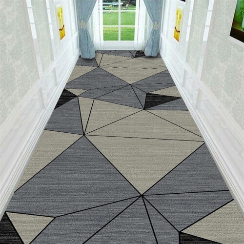 Carpet Runner Hallway, AntiSlip, Washable, for Hall, Kitchen (Grey, 60 * 300CM)