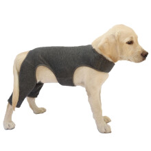 Adjustable dog leg sleeve prevents wounds and provides warmth for recovery, stops licking, aids in healing.