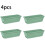 Plastic Window Flower Plant Boxes 4Pack Rectangular Design Drainage Holes Trays Light Green Windowsills And Balconies 2