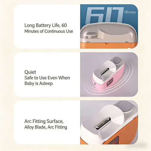 Electric Nail Cutter With Double Speed Setting For Fast-Blue 1