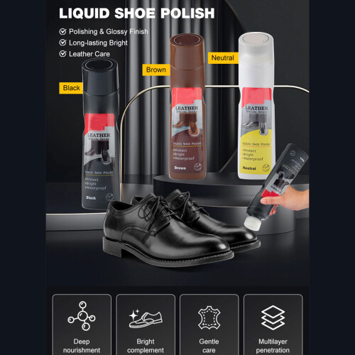 Leather Shoe Conditioner with Built In Sponge Applicator-brown 2