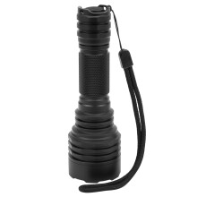 Lanterna tática recarregável super brilhante com visor digital LCD, à prova d'água, porta USB-C, longa duração da bateria, robusta e com modos