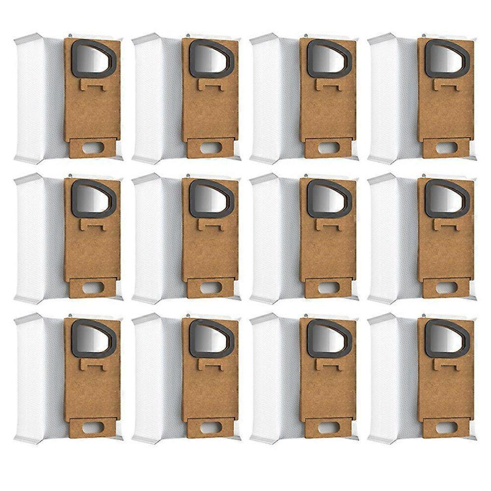 12 Pcs For Xiaomi Roborock H6 H7 Robot Vacuum Cleaner Non Woven Dust Bag Professional Replacement Pa 6935161376616