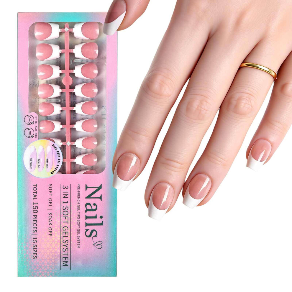 1Set Versatiled Press On Nail Solid Color Coated Glossy-YS01