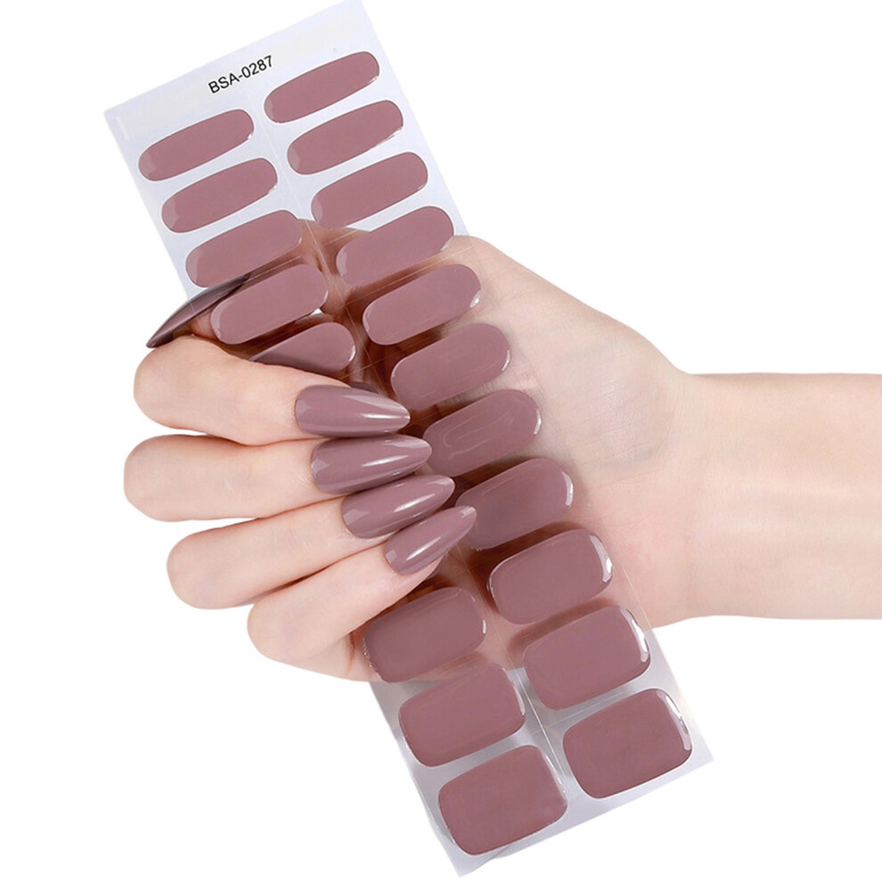 Light 1Set Not Need Curing Gel Nail Stickers Easy To-Bsa0287