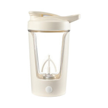 Battery Operated Automatic Mixer Cup, Temperature Resistant Coffee Mixer Cup, Practical Milk Powder Mixer Cup in Cream / White
