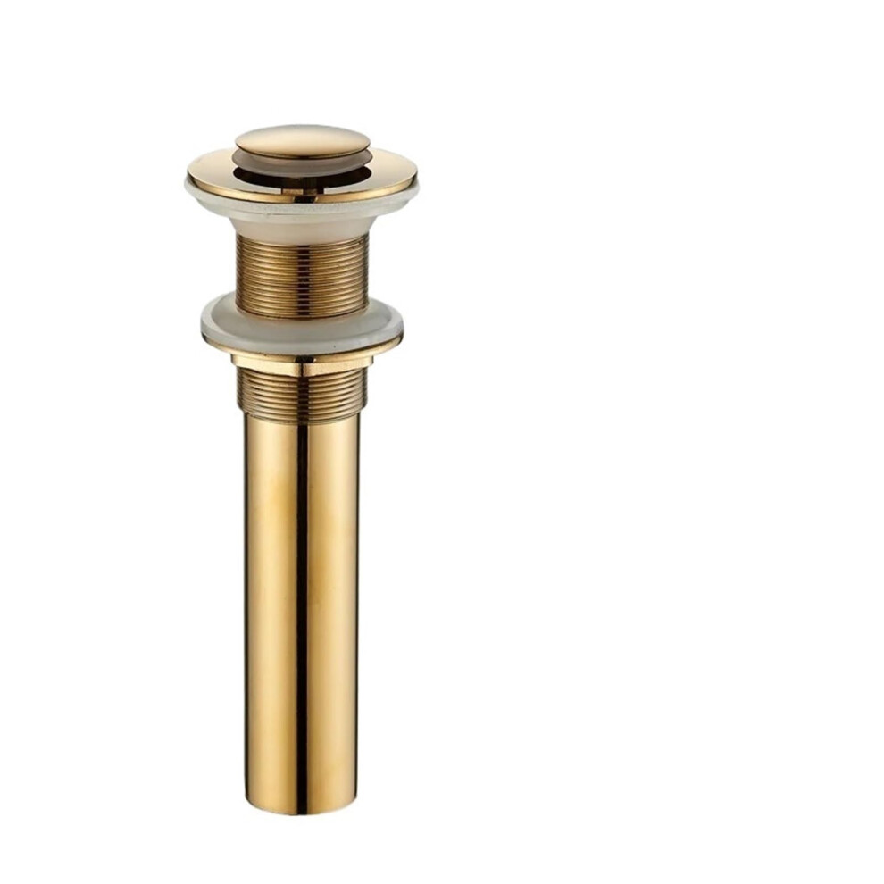 Pop Up Drain Plug Brass Bathroom Basin Sink Lavatory Vanity Waste Stopper Black Gold Finish No Overflow Model B 9323874489414