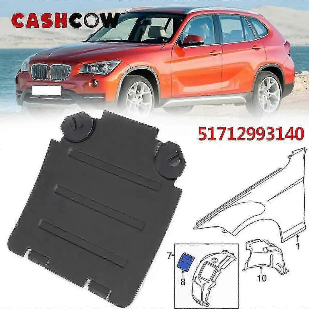 For Bmw X1 E84 2010 - 2015 Front Wheel Arch Fender Liner Access Panel Cover Wheelhouse Lid Bulb Repl Black 6935161371505