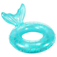Mermaid Swimming Raft, Inflatable Pool Hoop for Babies and Toddlers (Blue)