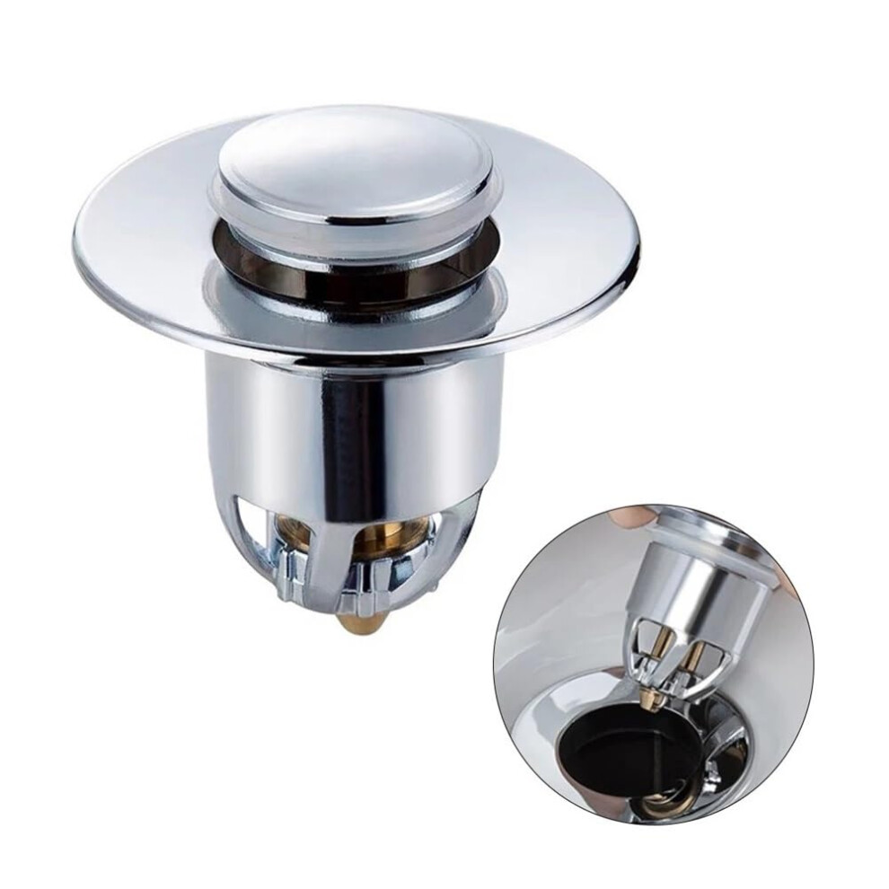 Drain Stopper Popup Bounce Core Basin Drain Filter Hair Catcher Shower And Sink Strainer Silver 1 Piece 9001264303693