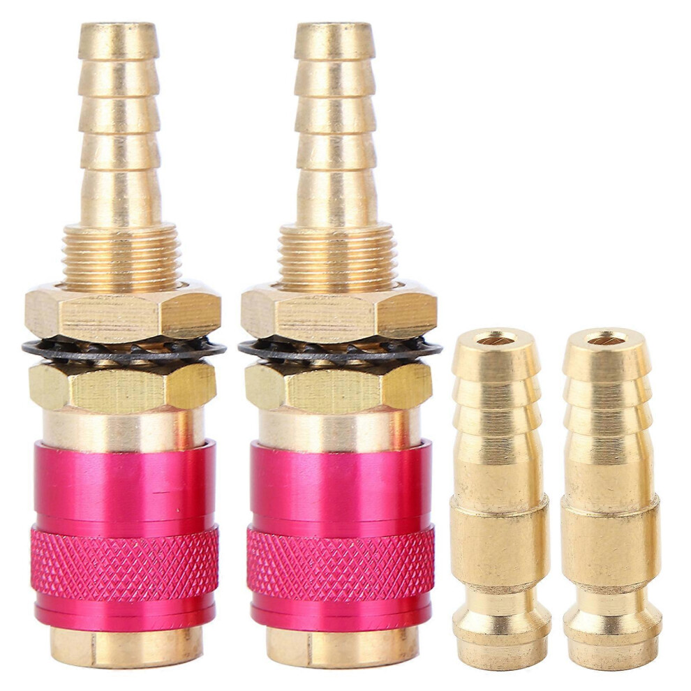 2Pcs 8Mm Water Cooled & Gas Adapter Quick Connector Fitting For Tig Welding Torch 6935161343052