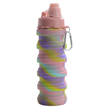 Kompakter Reisebegleiter, faltbare Wasserflasche für Outdoor-Abenteuer, wiederverwendbar, BPA-frei, aus faltbarem Silikon, auslaufsicher, tragbarer