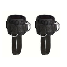 Enkelbanden voor kabelmachine, verstelbare trainingsmanchetten met 4D-ringen en comfortabele neopreen voering, robuuste enkelmanchetten voor