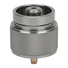 Adaptador de propano a butano para camping al aire libre EN417. Conector de conversión de gas con salida de válvula y función de apagado