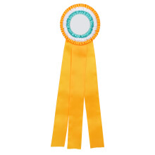 Medaglia Rosetta per il 1 posto per qualsiasi celebrazione, Nastro premio di compleanno, Distintivo in nastro di raso, comodo da indossare e