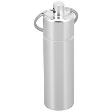 Waterdichte pillenhouder met sleutelhanger, duurzaam aluminium reisdoosje voor pillen, ultradicht afgesloten en compact ontwerp voor