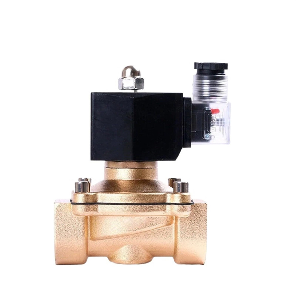 Gas Solenoid Valve 1 Inch Normally Closed Brass 220V Lpg Natural Gas Emergency Shutoff G_240vac 9119770149770