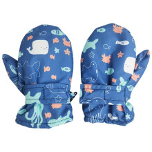 Waterdichte winterwanten voor kinderen, met fleece gevoerde thermische handschoenen met anti-verliesgespen voor peuters, verstelbare sluiting en